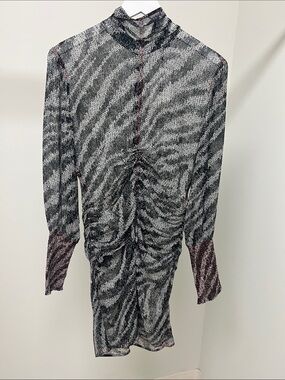 Rag & Bone Ruched Silk Mini Dress
